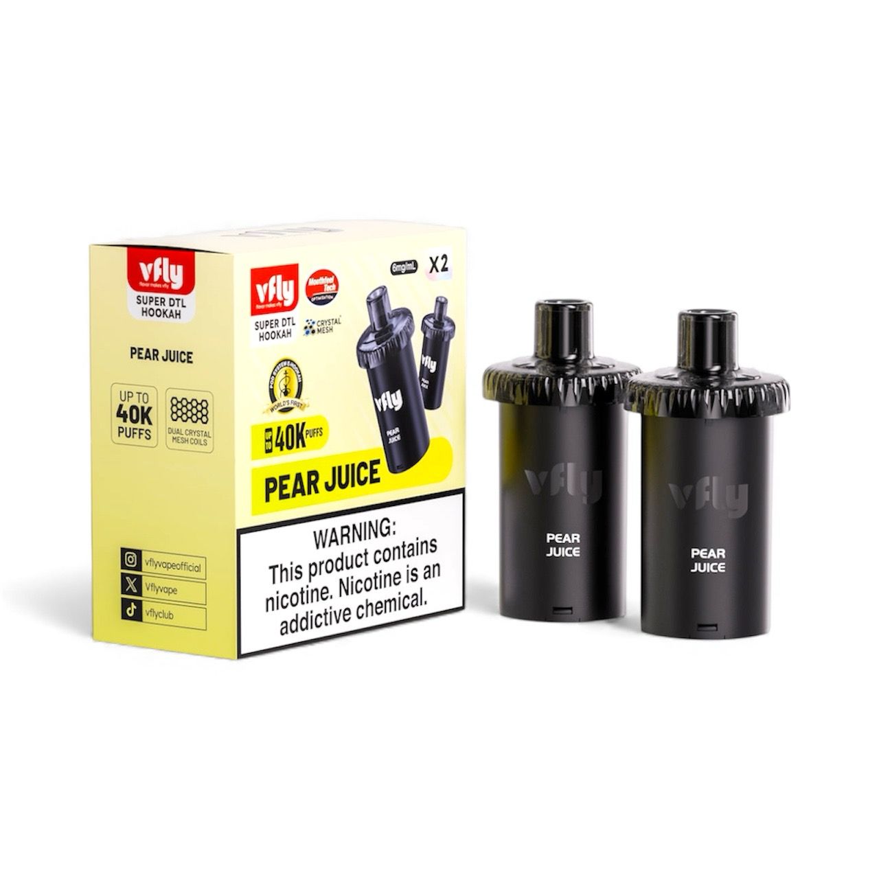 V FLY HOOKAH PODS - PEAR JUICE