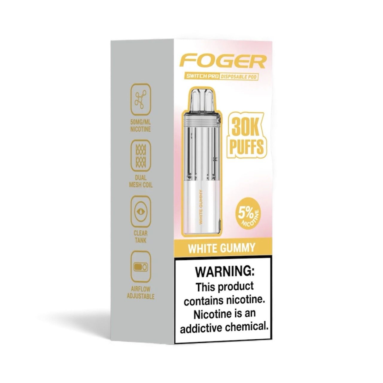 FOGER SWITCH PRO (POD ONLY) 30K PUFFS - WHITE GUMMY