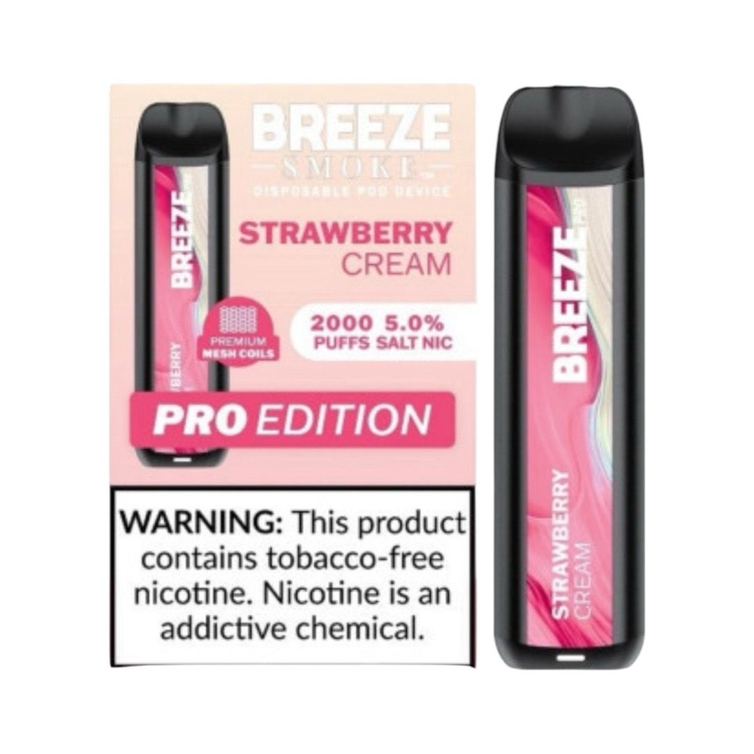 BREEZE PRO 2K PUFFS - STRAWBERRY CREAM