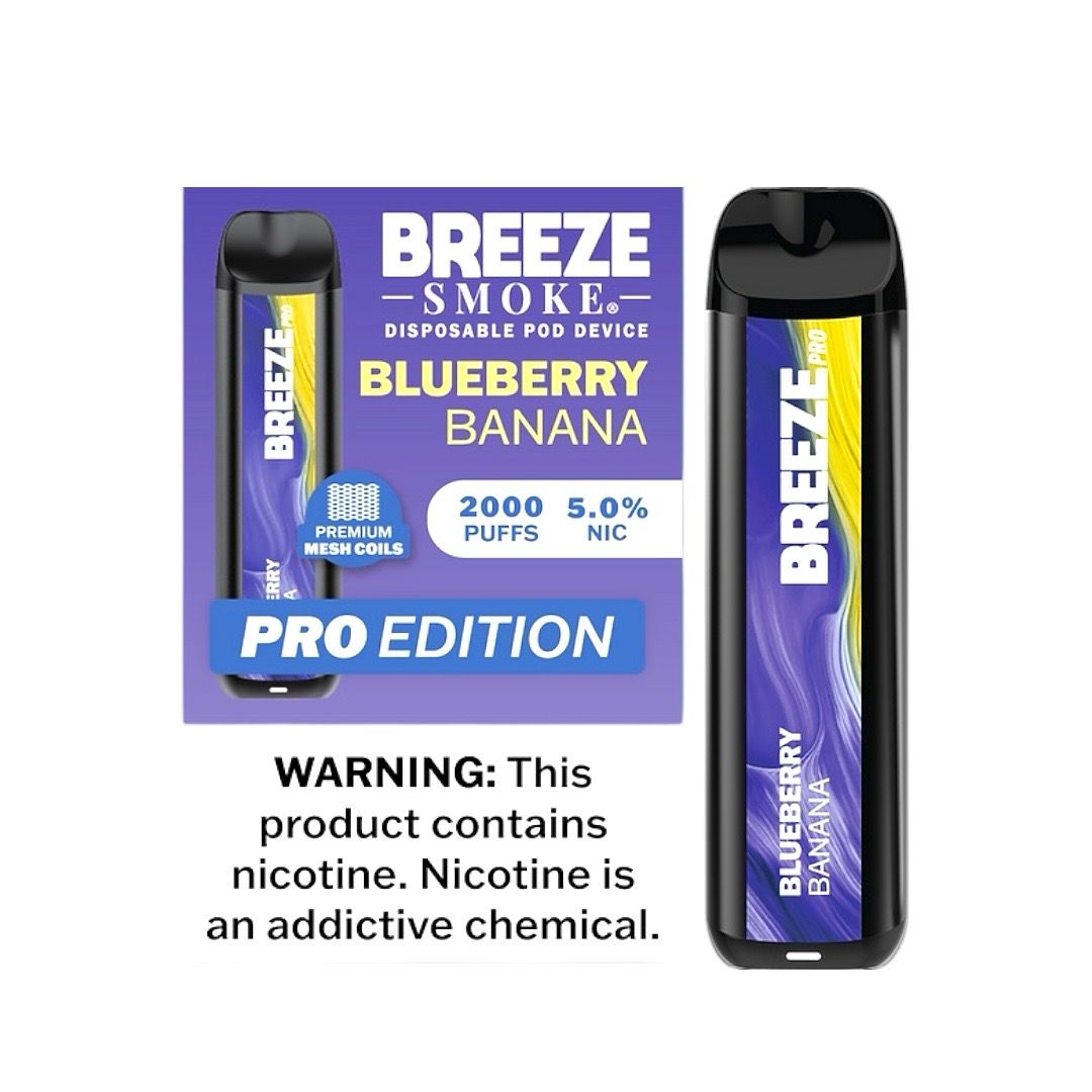 BREEZE PRO 2K PUFFS - BLUEBERRY BANANA