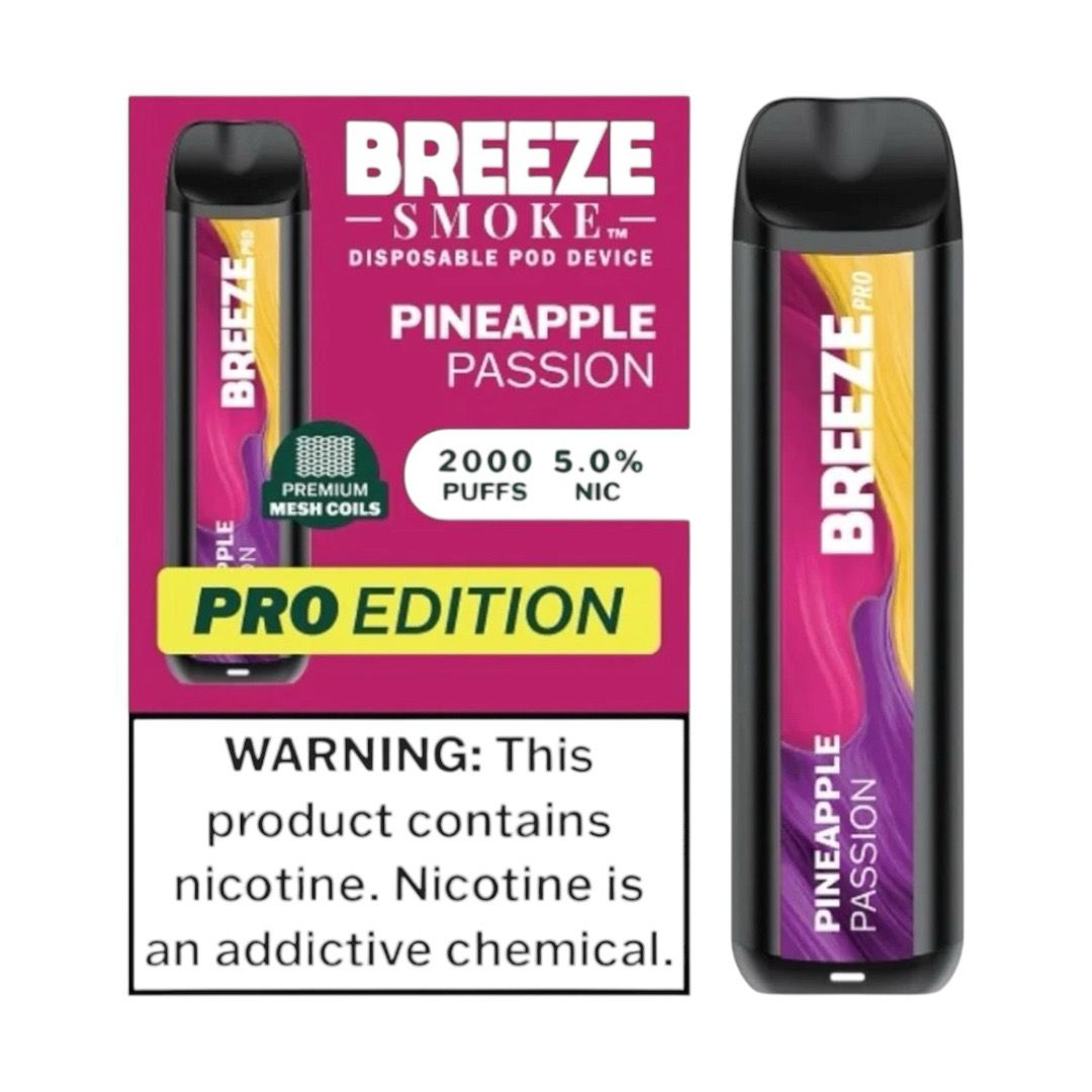 BREEZE PRO 2K PUFFS - PINEAPPLE PASSION FRUIT