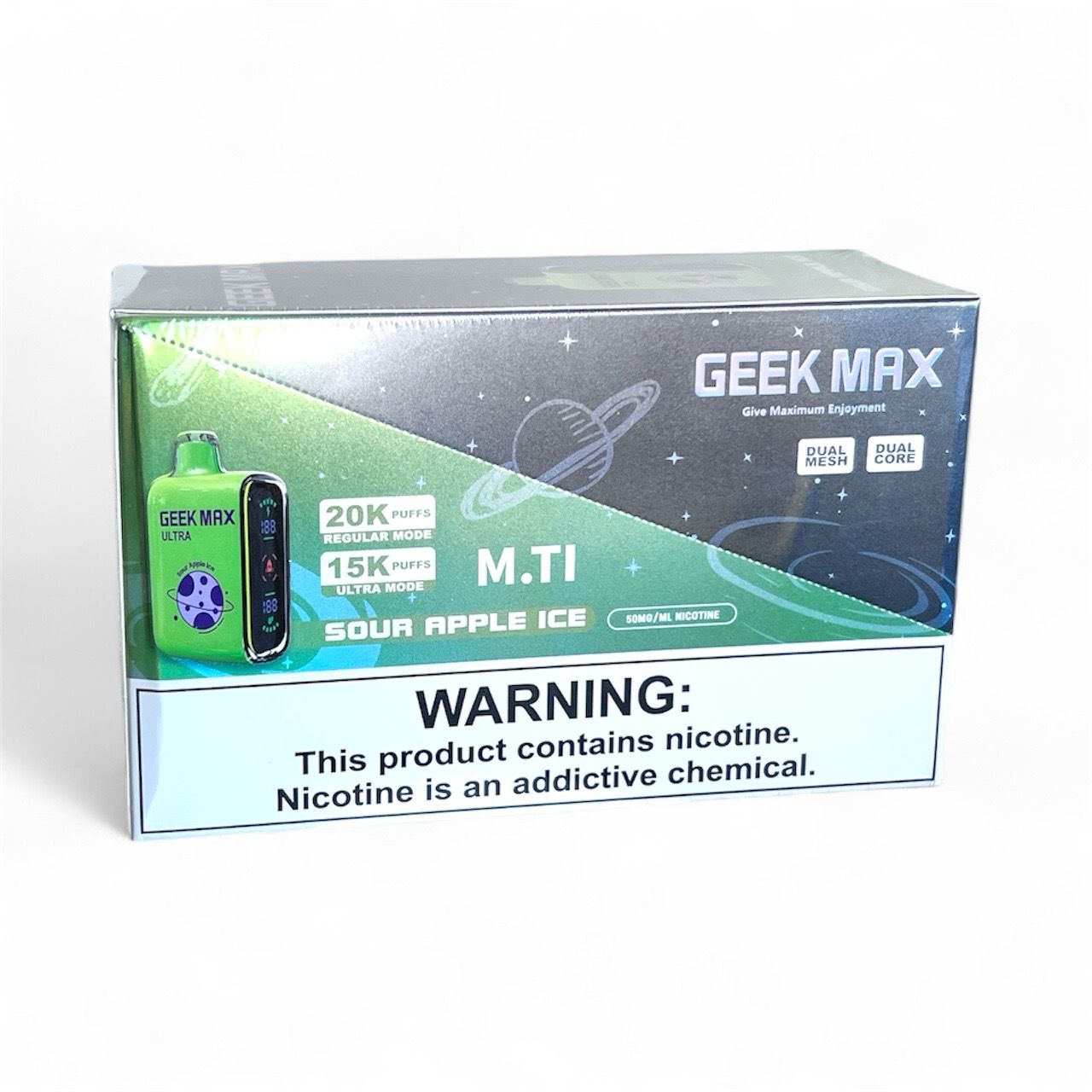 GEEK MAX 15K PUFFS - SOUR APPLE ICE
