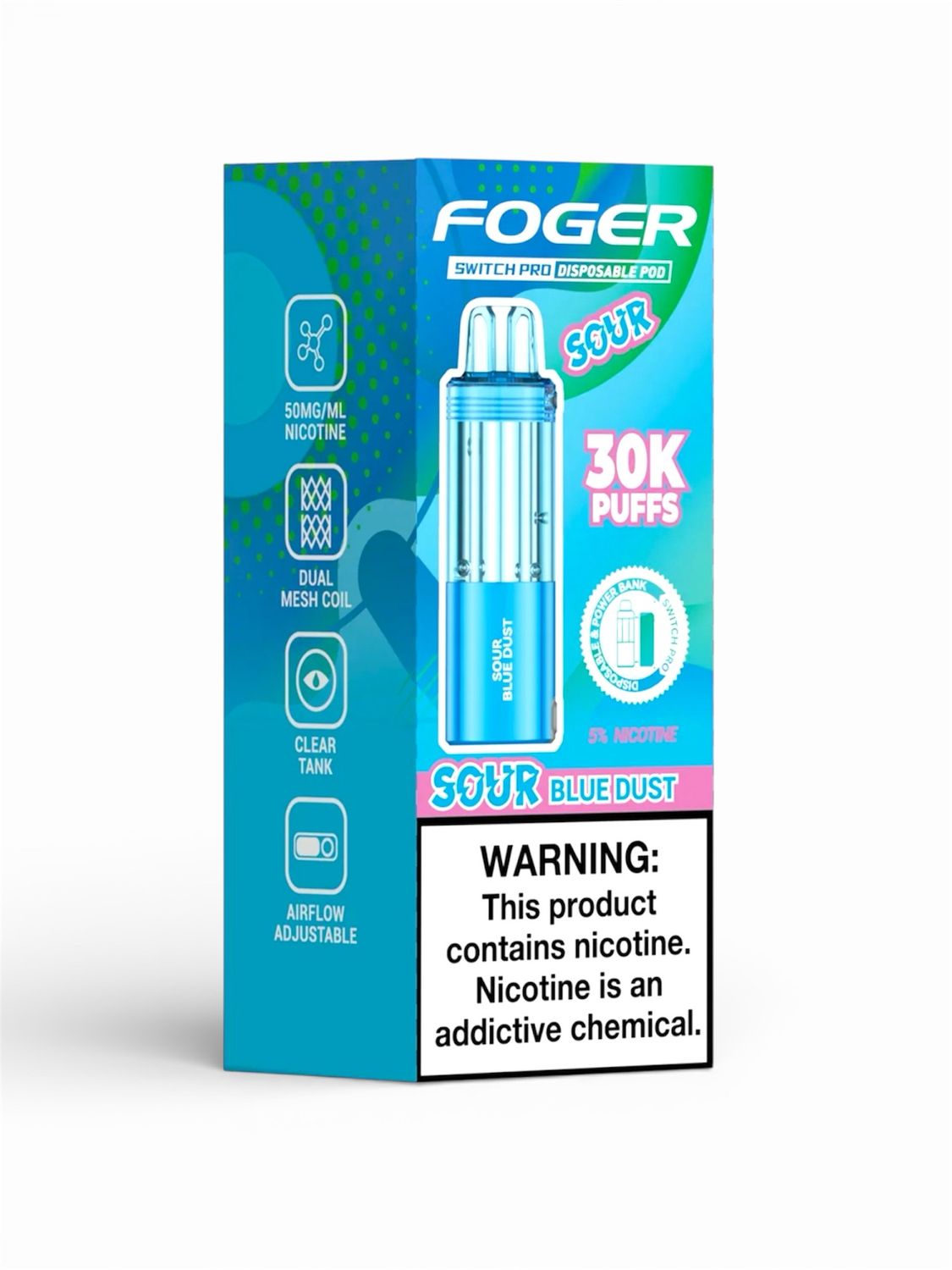 FOGER SWITCH PRO (POD ONLY) 30K PUFFS - SOUR BLUE DUST