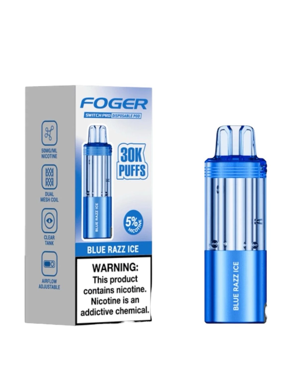 FOGER SWITCH PRO (POD ONLY) 30K PUFFS - BLUE RAZZ ICE