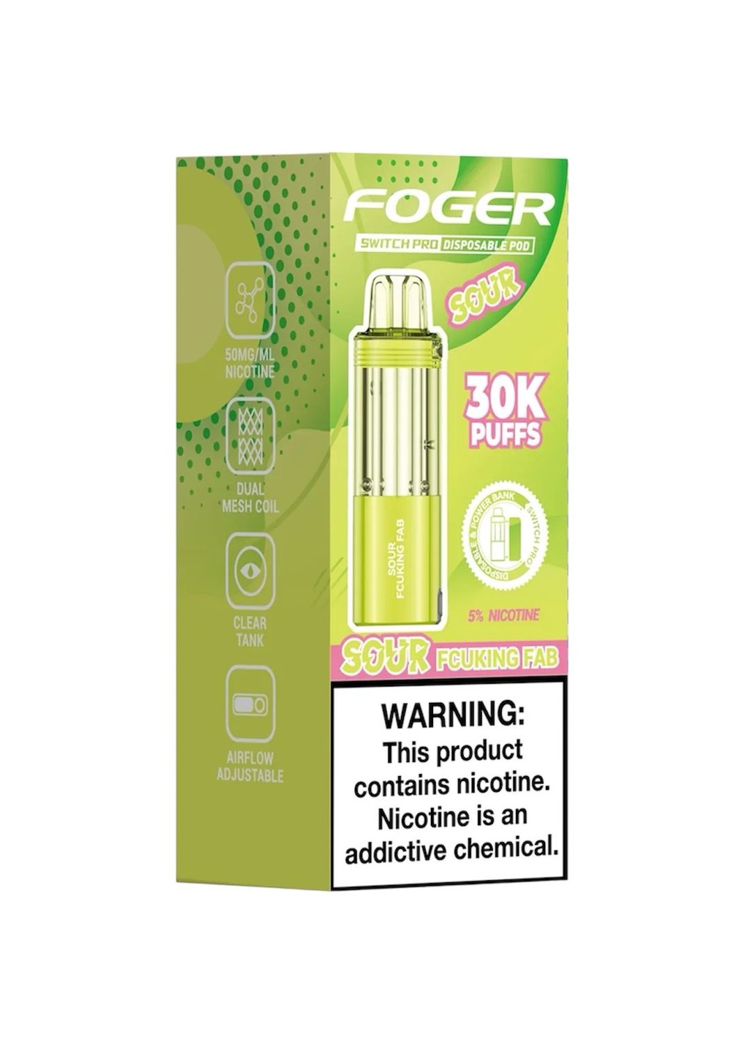 FOGER SWITCH PRO (POD ONLY) 30K PUFFS - SOUR FUCKING FAB