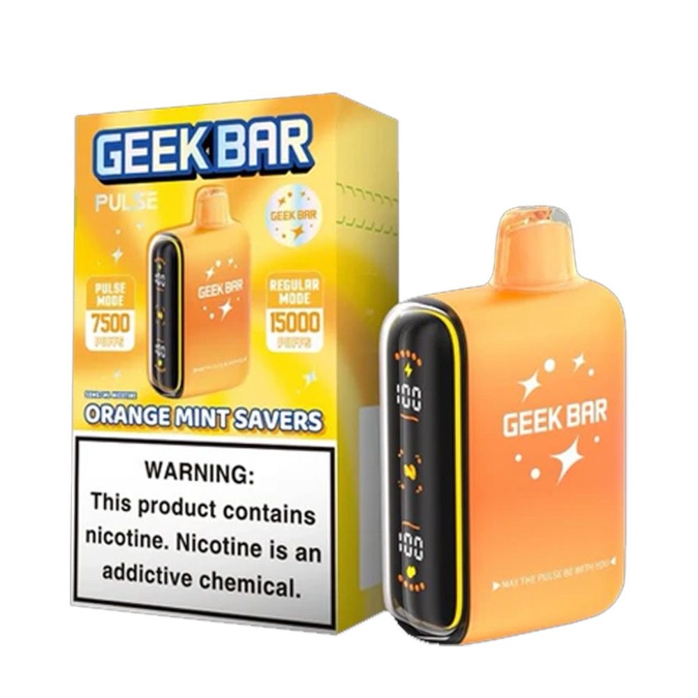 GEEK BAR PULSE 15K PUFFS - ORANGE MINT SAVERS