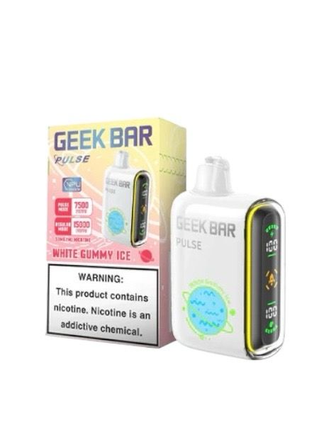 GEEK BAR PULSE 15K PUFFS - WHITE GUMMY ICE