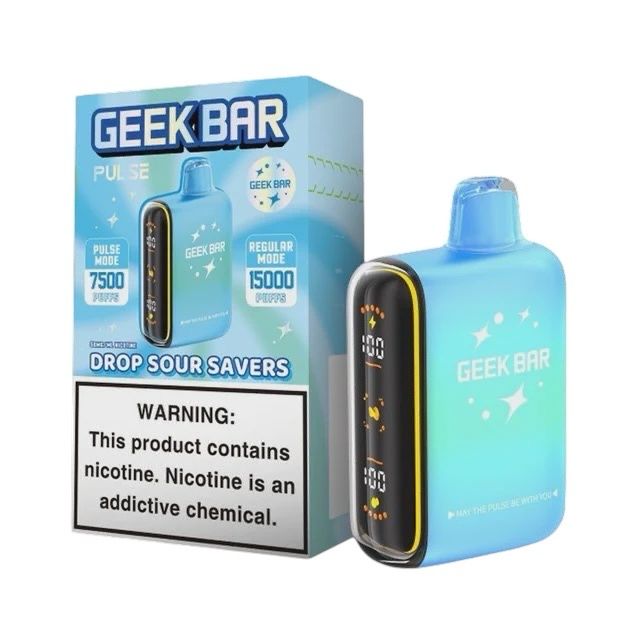 GEEK BAR PULSE 15K PUFFS - DROP SOUR SAVERS