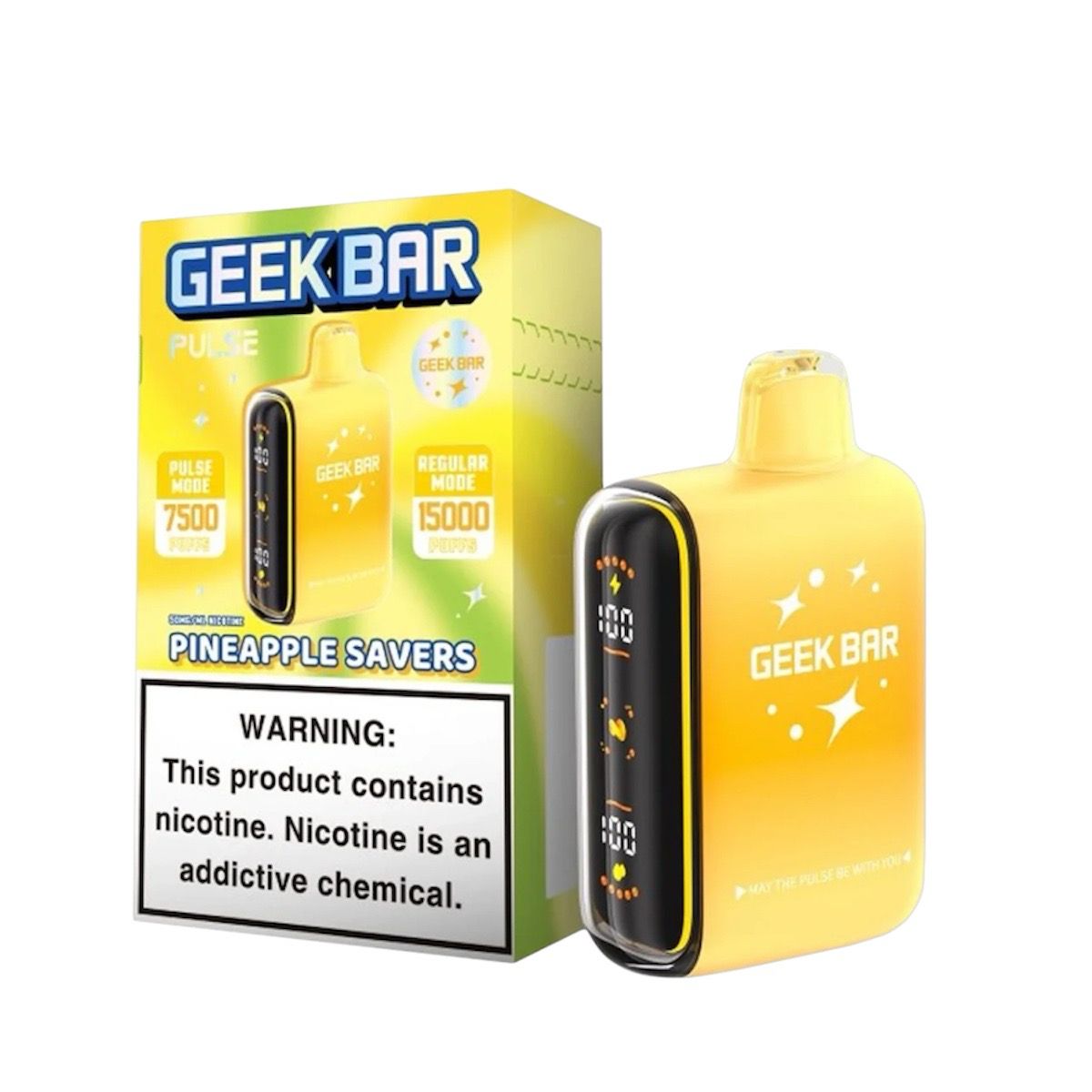 GEEK BAR PULSE 15K PUFFS - PINEAPPLE SAVERS