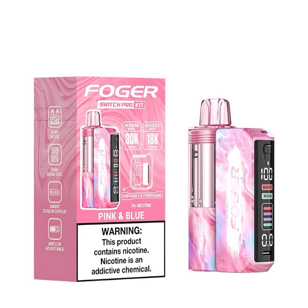 FOGER SWITCH PRO 30K PUFFS - PINK &amp; BLUE