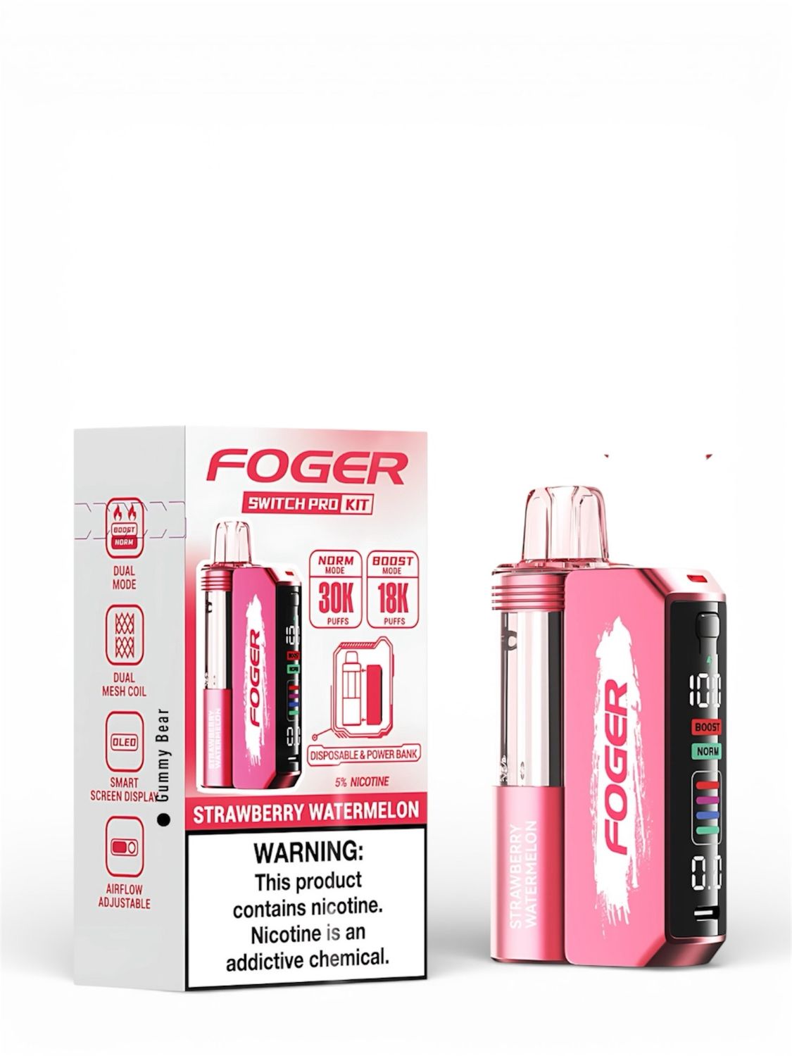 FOGER SWITCH PRO 30K PUFFS - STRAWBERRY WATERMELON