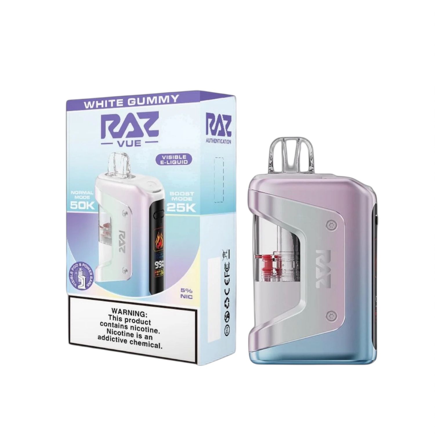 RAZ VUE - WHITE GUMMY