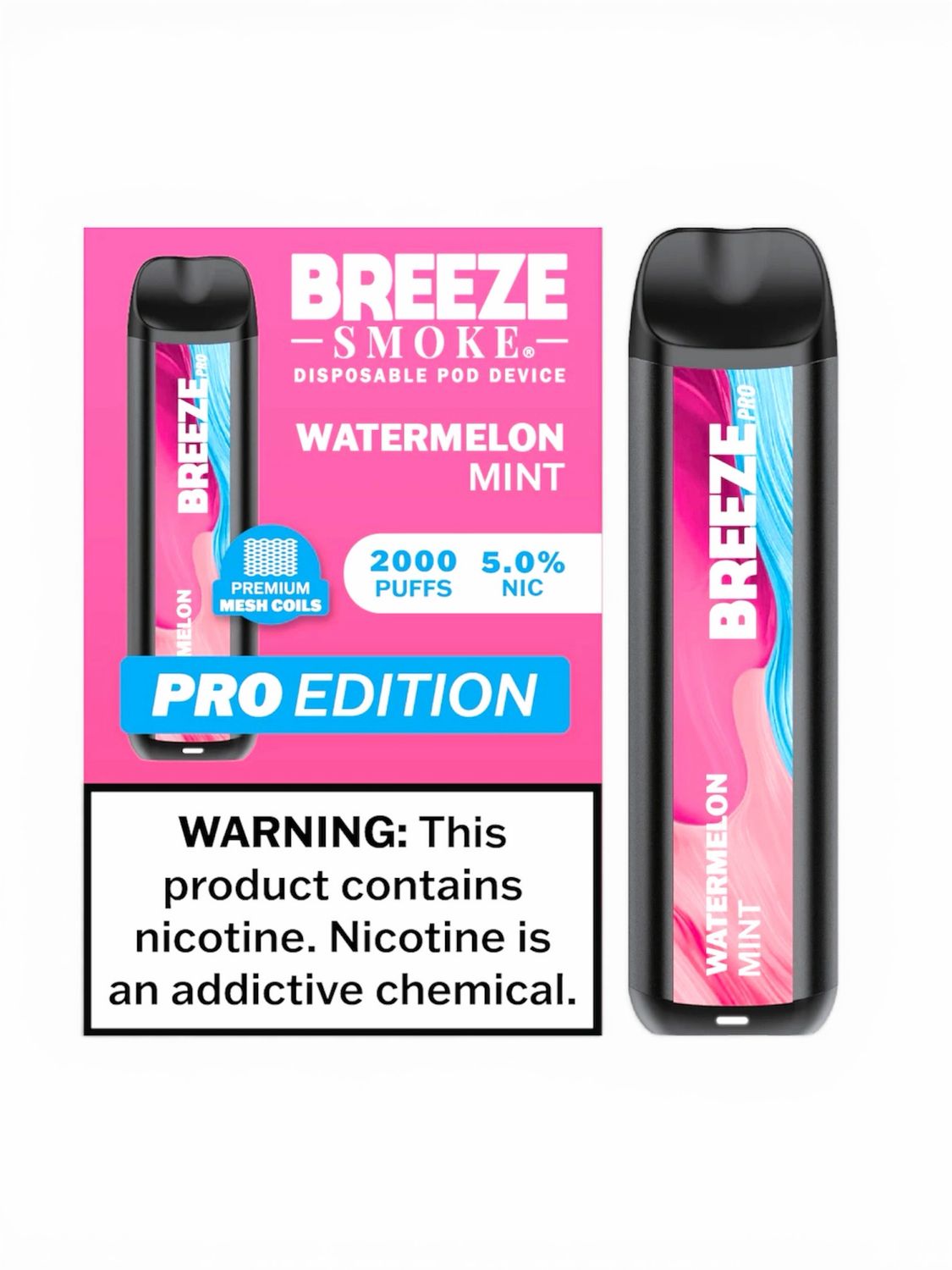 BREEZE PRO 2K PUFFS - WATERMELON MINT