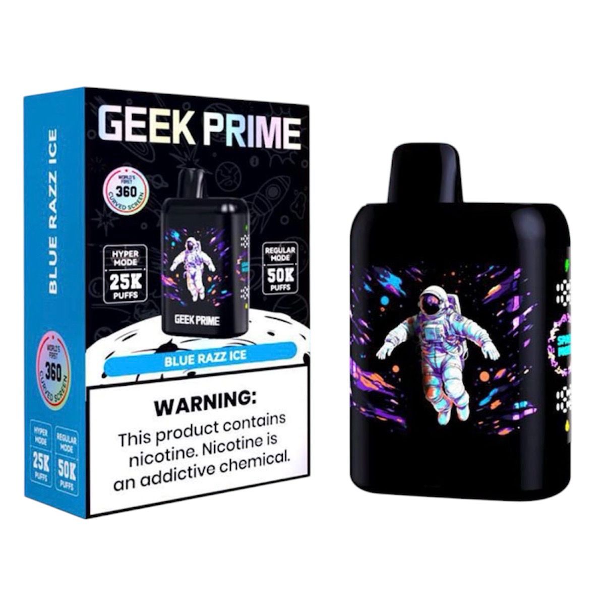 GEEK PRIME  50K PUFF - BLUE RAZZ ICE