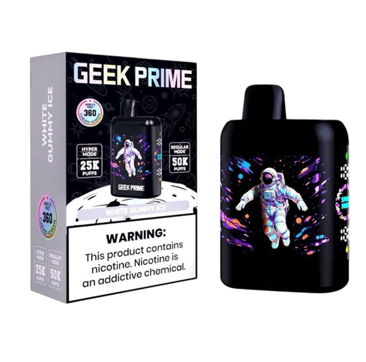 GEEK PRIME 50K PUFF - WHITE GUMMY ICE