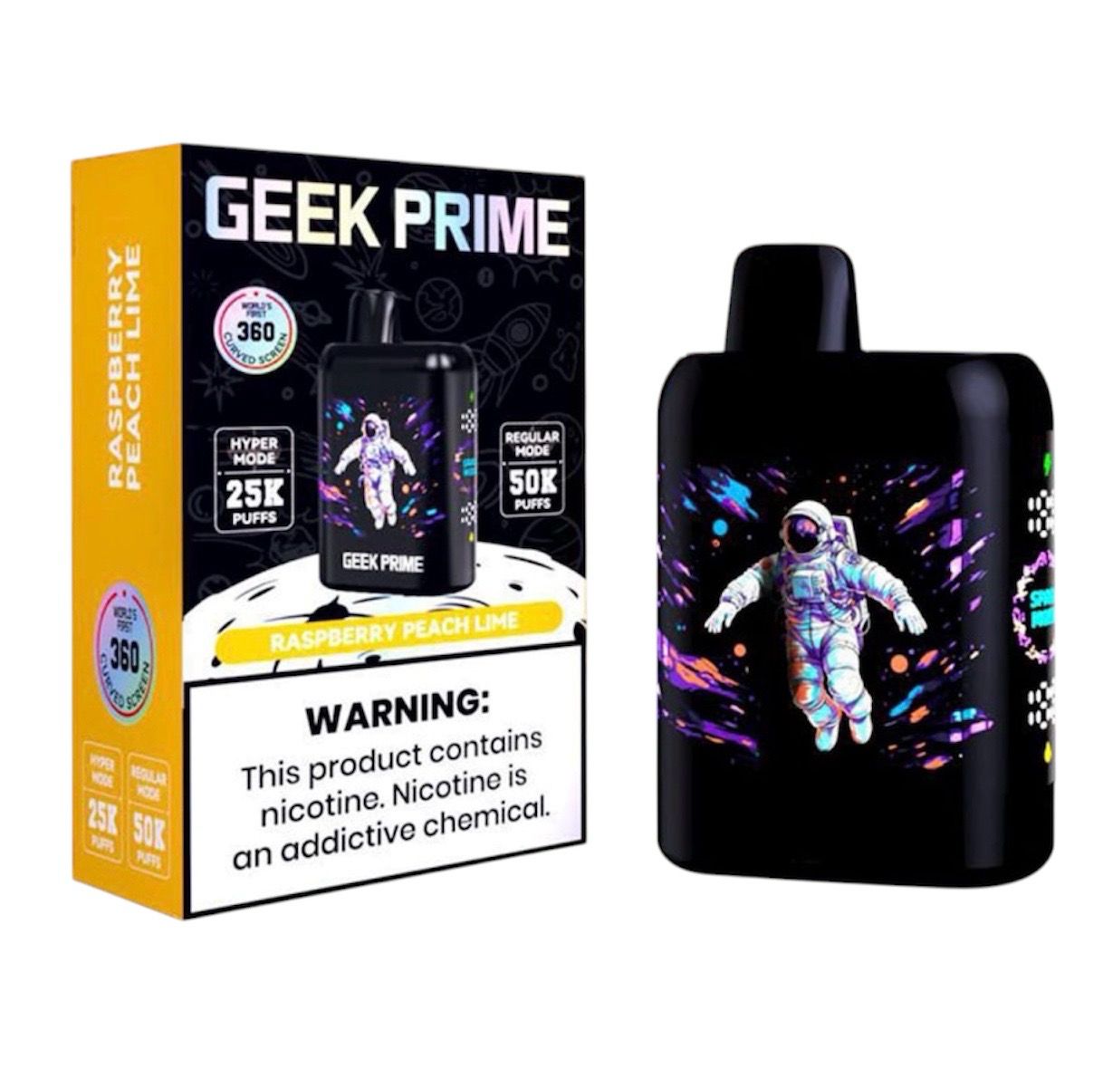 GEEK PRIME 50K PUFF - RASPBERRY PEACH LIME