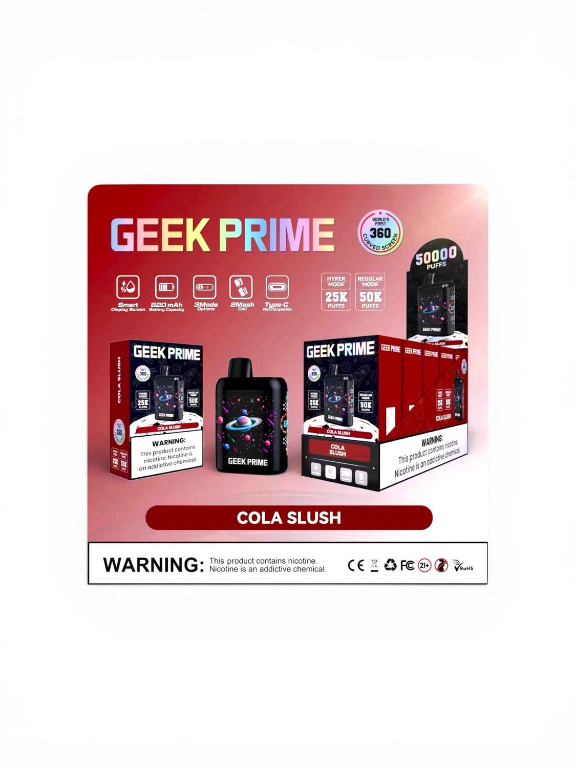 GEEK PRIME 50K PUFF - COLA SLUSH