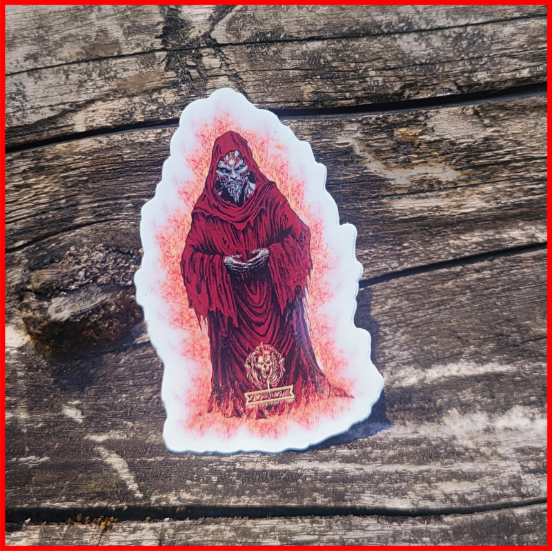 Nocte Messorem Flaming Demon Sticker