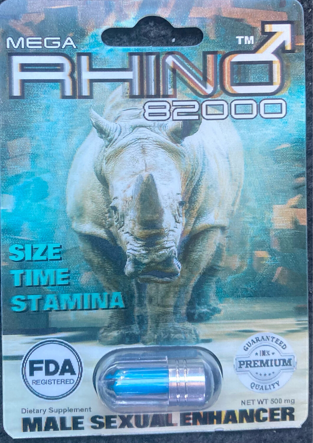 MEGA RHINO 82000 (500 mg) (1) Capsule