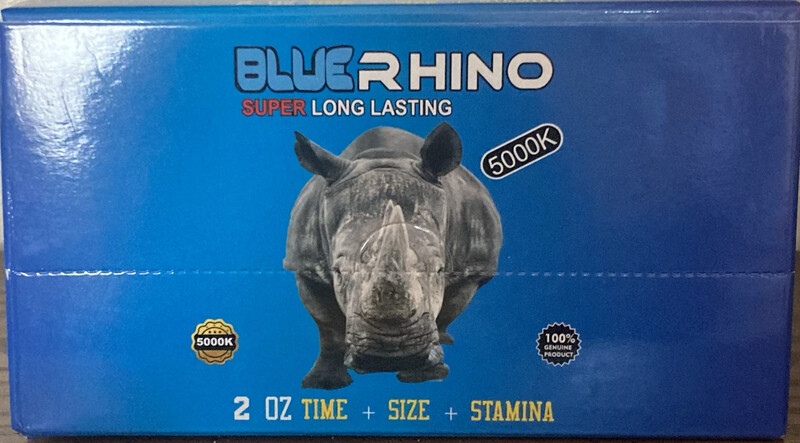 BLUE RHINO 5000K (WORKS WITH ALCOHOL) (12) Two Oz. Bottles Per Box