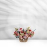 Flowery Basket with a touch of Hydrangeas