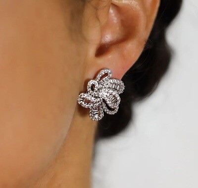 18k Italian Diamond Earrings