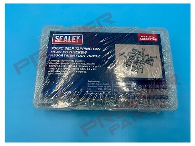 Self Tapping Screw Assortment DIN 7981CZ 700pc Pan Head Pozi Zinc