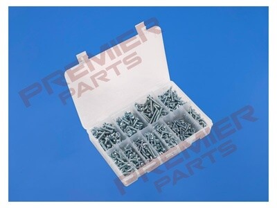 Self Tapping Screw Assortment DIN 7981CZ 700pc Pan Head Pozi Zinc