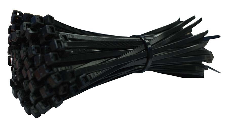 4.8 X 300 CABLE TIE BLACK PACK 100