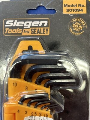 Ball-End Hex Key Set 9pc Extra-Long Metric
