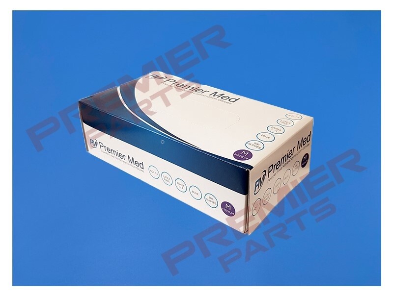 PREMIERMED MEDIUM NITRILE GLOVES BOX OF 100 BLUE, Size: MEDIUM