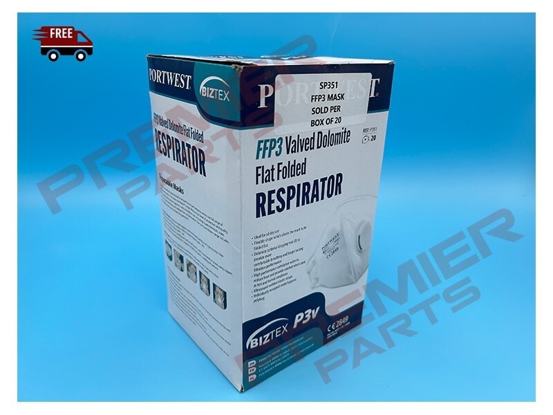 PORTWEST FFPV3 Valved Dolomite Fold Flat Respirator Box of 20