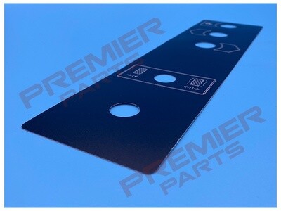 PLATE CTRL.U.COVER W/WH.AL. (5 HOLE DECAL)