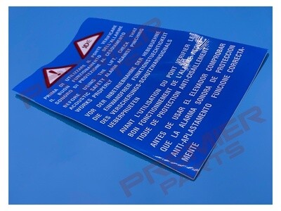 PLATE FOR SOUND ALARM