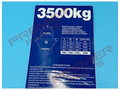 Sticker For Control Box KPX35 (3500 KG)