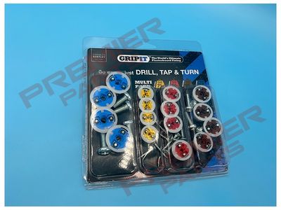 Gripit Plasterboard Fixings Multi Pack,16 Piece, Clam Pack