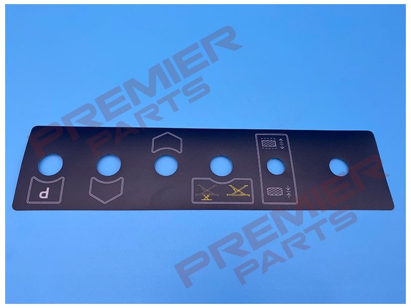 Plate For As. Ctrl/Unit+SI Cover (6 HOLE DECAL)