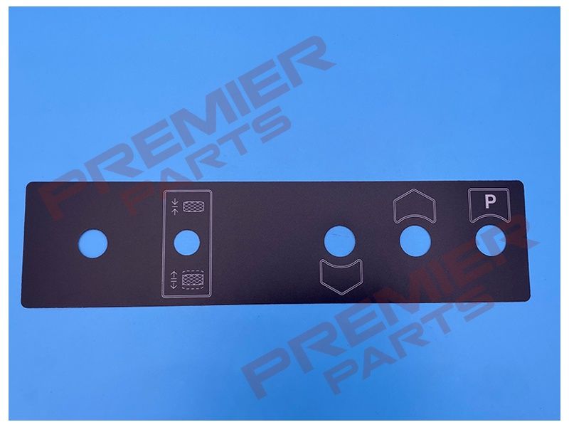 PLATE CTRL.U.COVER W/WH.AL. (5 HOLE DECAL)