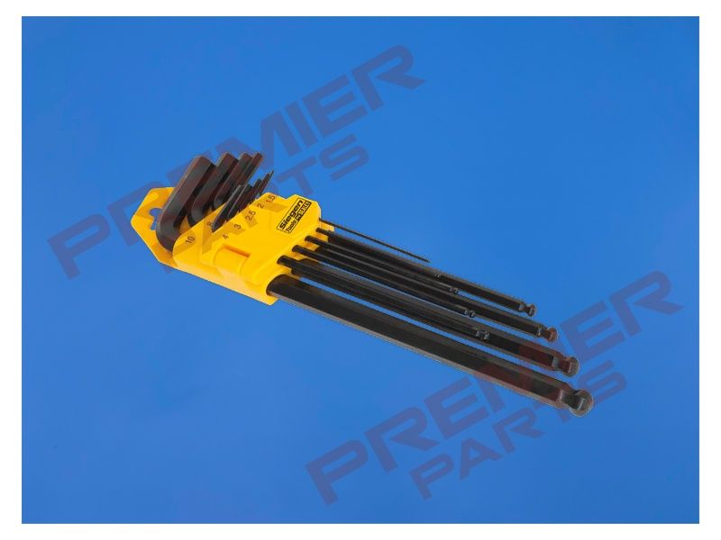 Ball-End Hex Key Set 9pc Extra-Long Metric