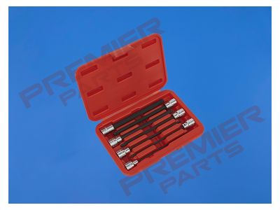 Ball-End Hex Socket Bit Set 7pc 3/8"Sq Drive 150mm Metric