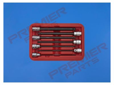 Ball-End Hex Socket Bit Set 7pc 3/8"Sq Drive 150mm Metric
