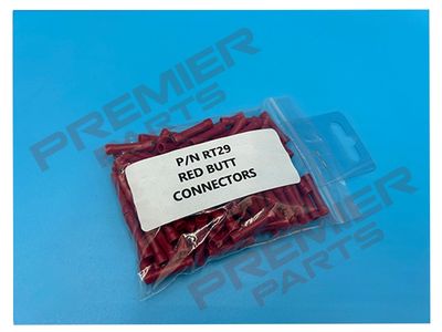 Butt Connector Terminal Ø3.3mm Red Pack of 100