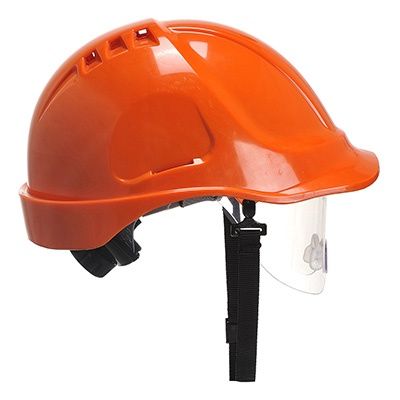 Endurance Visor Helmet, Colour: Orange