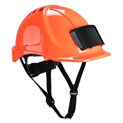 Endurance Badge Holder Helmet, Colour: Orange