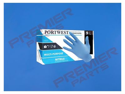 PORTWEST A925 -BLUE Powder Free Nitrile Disposable Glove (Pk100)