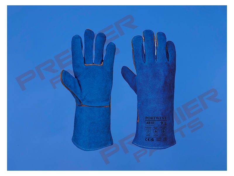 Welders Gauntlet - Blue, Size: Large
