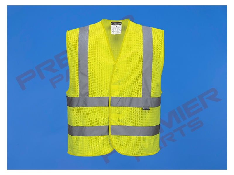 C370 - Hi-Vis Mesh Band and Brace Vest, Colour: Yellow, Size: S/M