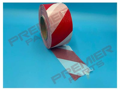 BARRIER TAPE RED / WHITE 500M X 70MM