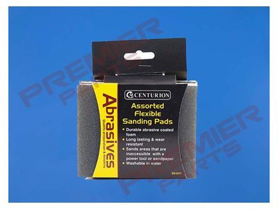 Abrasives Double Sided Sanding Pads, Assorted 115 x 140 x 5mm (Pack of 3)