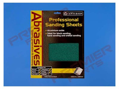Abrasives Assorted Aluminium Oxide Sandpaper Sheets, Pack of 10